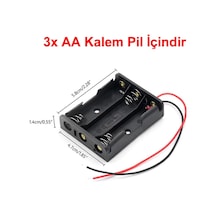 3'lü Aa Kalem Pil Kutusu Yuvası 4.5v Kablolu Kalem Pil