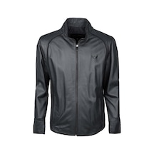 Tamer Tanca Erkek Hakiki Deri Siyah Deri Mont 1000 029 Erk Derımont Sk23/24 Sıyah Tafta Siyah
