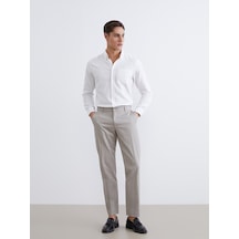 Lcwaıkıkı Classic Bej Standart Kalıp Gabardin Erkek Chino Pantolon