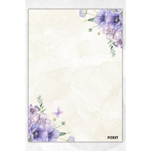A5 Çiçek Bloknot Çizgisiz Defter - 50 Yaprak - Memopad - Notepad - Not Defteri - Not Kağıdı - 1969 Çok Renkli