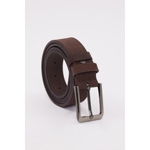 Tudors Erkek %100 Hakiki Deri 3,5 Cm Desenli Klasik Kahve Kemer-37671 Siyah