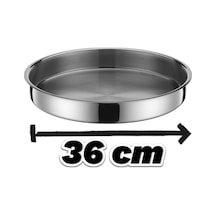Paslanmaz Çelik Fırın Tepsisi 36 Cm Gri