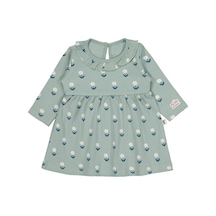 Civil Baby Çiçek Baskılı 6-18 Ay Elbise Çağla Yeşili
