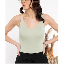 Aqe Fashion Ip Askılı Yeşil Bluz Yeşil