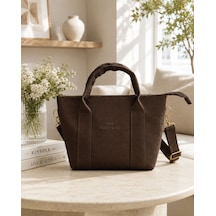Housebags Legacy New Trend El Ve Omuz Çantası Acı Kahverengi