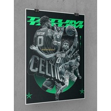 Jayson Tatum Poster 45x60cm Nba Boston Celtics Afiş - Kalın Poster Kağıdı Dijital Baskı