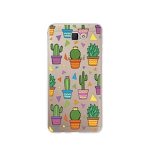 Samsung Galaxy J7 Prime İle Uyumlu 1mm Slim Fit Water Color 4 Baskılı Şeffaf Kılıf Şeffaf
