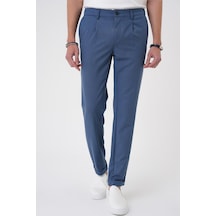 Comfort Fit Beli Lastikli Pileli İndigo Jogger Pantolon P 1182 İndigo Comfort Fit Beli Lastikli Pileli İndigo Jogger Pantolon P 1182 İndigo