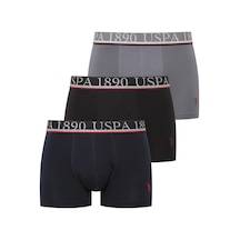 U.S. Polo Assn. Erkek Antrasit - Siyah - Lacivert 3 Lü Boxer Antrasit-siyah-lacivert