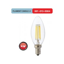 Ecolite 5'li Paket 4w Rustik Led Buji Ampul Gün Işığı sarı Işık