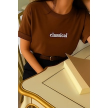 Classıcal Baskılı Oversize Unisex Tişört Çok Renkli