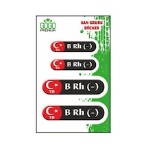 Kan Grubu Iıı B Rh - Siyah Dörtlü Damla Etiket Standart 28356448