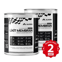 Alkoru 2 Adet 5 Kg Oto Zift Likit Membran Kauçuk Ve Elyaf Katkılı Sıvı Su Yalıtım Malzemesi Avantaj Paket