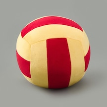 Soft Voleybol Topu Figürlü Yastık - Kırmızı / Sarı - 20 Cm