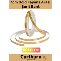 Özel Üretim Kendinden Yapışkanlı Suya Dayanıklı 1 Cm 50 Metre Gold Fayans Arası Şerit Bant
