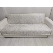 Süngerli Koltuk Çekyat Örtüsü Parlak Krem