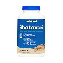 Shatavari 600mg, 180 Capsules, 180 Servings - Ccof Certified Made With Organic Shatavari. Aromasız