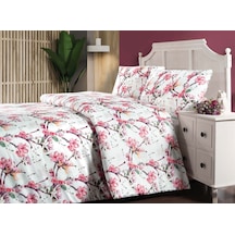 Menderes Home Lanotte Saten Tek Kişilik Nevresim Takımı Digital Baskı Pink Flower