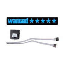 Araba Penceresi Çeşitli Stiller Elektrikli Ön Cam Etiketi Led Araç Plakası Güvenlik İşaretleri Araba Çıkartmaları Blue Wanted