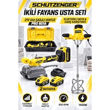 Şarjlı Vantuzlu Titreşimli Fayans Tutma Döşelem Makinesi Ve Boya Alçı Karıştırma Makinesi Sarı German P22