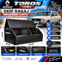 Renault Toros Uyumlu Oto Bagaj Organizeri Deri Bagaj Kutu Çanta 1