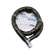 İbico İ18-059 Tüp Anahtarlı Motosiklet Ve Bisiklet Spiral Kilidi 22 Mm X 100 Cm - Metal Kafalı Siyah Kılıflı