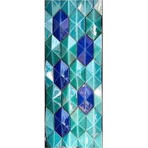 Armada Çini 12,5x25 Cm Turkuaz Diamond Piramit Altıgen Çini Seram