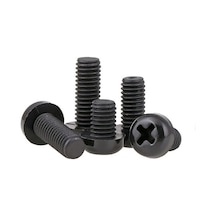 M2 X10Mm Plastik Civata Vida Siyah X 5  Adet