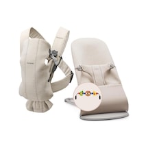 Babybjörn Balance Bliss Ana Kucağı Cotton 3d Jersey Oyuncaklı & Kanguru Mini Cotton 3d Jersey / Light Beige