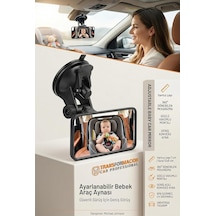 Babypoint Vantuzlu Bebek Araç İçi Ayna 360 Ayarlanabilir Güvenlik Gözlem Aynası 428863