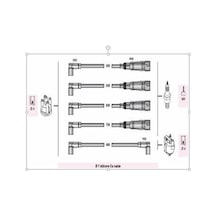 Autoline Avw94221 Buji Kablosu Golf 83 97 Polo 89 01 Caddy 95 04 1.3 1.4 1.6 8v Avw251
