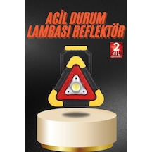 Hubrendy Kargo Işıklı İkaz Lambası Reflektör Şarjlı Işıklı Üçgen Led Acil Durum Feneri