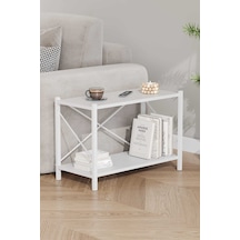 Koltuk Yani Sehpa Beyaz Profil Beyaz Sunta 60x24x44 Cm Mtl023