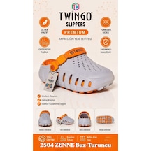 Twingo Unisex Dar Kalıp Premıum Rahatlık Sağlayan Özel Taban Eva Malzeme Rahat Hafif Terlik Gri
