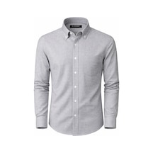 Lugon Klasik Regular Fit Uzun Kol Erkek Gömlek 7610 Beyaz