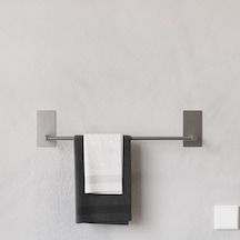 Zift Unique Ömür Boyu Paslanmaz Çelik Havlu Askısı - Yapışkanlı Montaj Havluluk - 45cm Banyo & Tuvalet Havlu Tut Çok Renkli