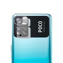 Microcase Xiaomi Poco M4 Pro 5G Kamera Camı Lens Koruyucu Nano Esnek Film
