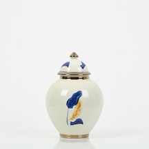 Vitale Mavi Gold Yaprak Desenli Şah Küp 21 Cm Ak.nrh0060