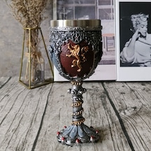 Youmex Antik Finishli El Yapımı Paslanmaz Çelik Ve Reçine Bardak - Kahve/çay İçin 201-300ml, 8x18cm Kahverengi Boylu Bardak