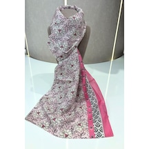 Cardion Lunira Silk Pamuk İpek Şal Sweet Line Pembe