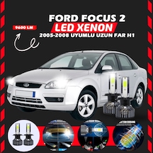 Ford Focus 2 2005-2008 Uzun Far Uyumlu Şimşek Etkili Led Xenon Pro Series H1