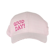 Bebegen Kız Çocuk Pudra Good Day Nakışlı Yazılı Şapka 4-8 Yaş Çok Renkli