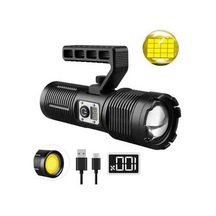 Wondernest Xhp160 Teleskopik Yakınlaştırma Arama Işığı Çift Kafa Taşınabilir Açık Hava Led El Feneri Çok Renkli