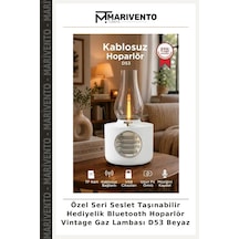 Özel Seri Seslet Taşınabilir Hediyelik Bluetooth Hoparlör Vintage Gaz Lambası D53 Beyaz