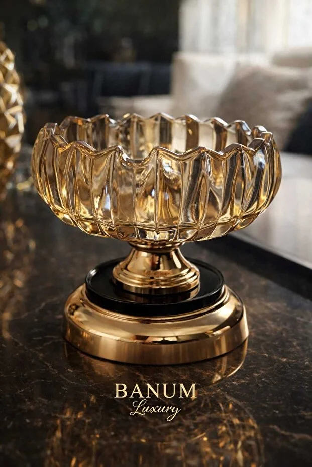 Banum Luxury Lüx Tasarım Ayaklı Çok Amaçlı Vazo Tarzı Küllük
