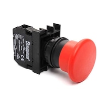 Emas B200e B Serisi Plastik 1nc Acil Stop 40 Mm Çevirmeli Kırmızı 22 Mm Buton