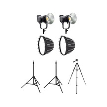 Cobac 200 Stüdyo Işığı 2 + 3 Mt Işık Ayağı 2 + Sl90 Softbox 2 + 307 Tripod Işık Seti