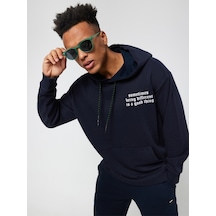 Oversize Fit Erkek Sweatshirt Lacivert
