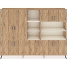 Arges Dolap 14 Raflı 9 Kapaklı 220x30x163 Çam-çam/aytaşı Çam-çam/aytaşı