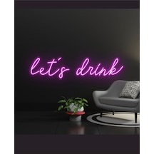 Lets Drink Neon Led Tabela 50 X 20 Cm Renkli